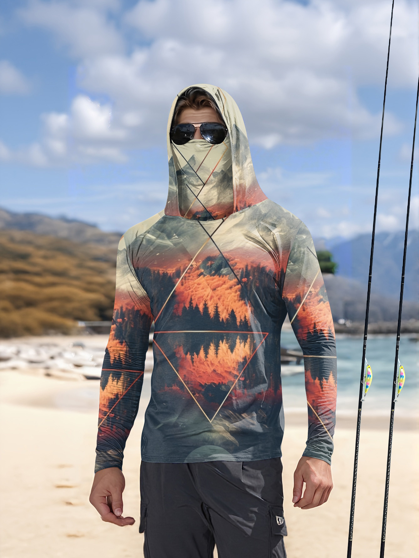 Outdoor Sports Leisure - 2026年夏ベストセラー メンズ長袖シャツ アウトドアスポーツレジャー向け 快適でシンプルな柄プリント