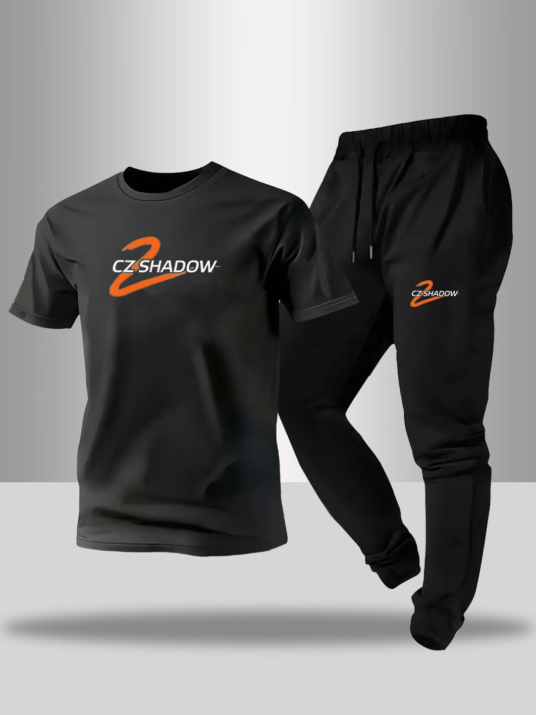 Outdoor Sports Leisure - メンズ春夏ホームアウトドア快適TシャツセットプリントメンズスポーツTシャツ+パンツシティレジャースポーツウェア