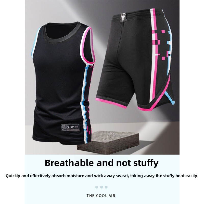 Outdoor Sports Leisure - 夏の日常アウトドアレジャートレンド多用途スポーツウェアメンズファッショントレンドスポーツノースリーブベスト五分丈ショーツ2点セット