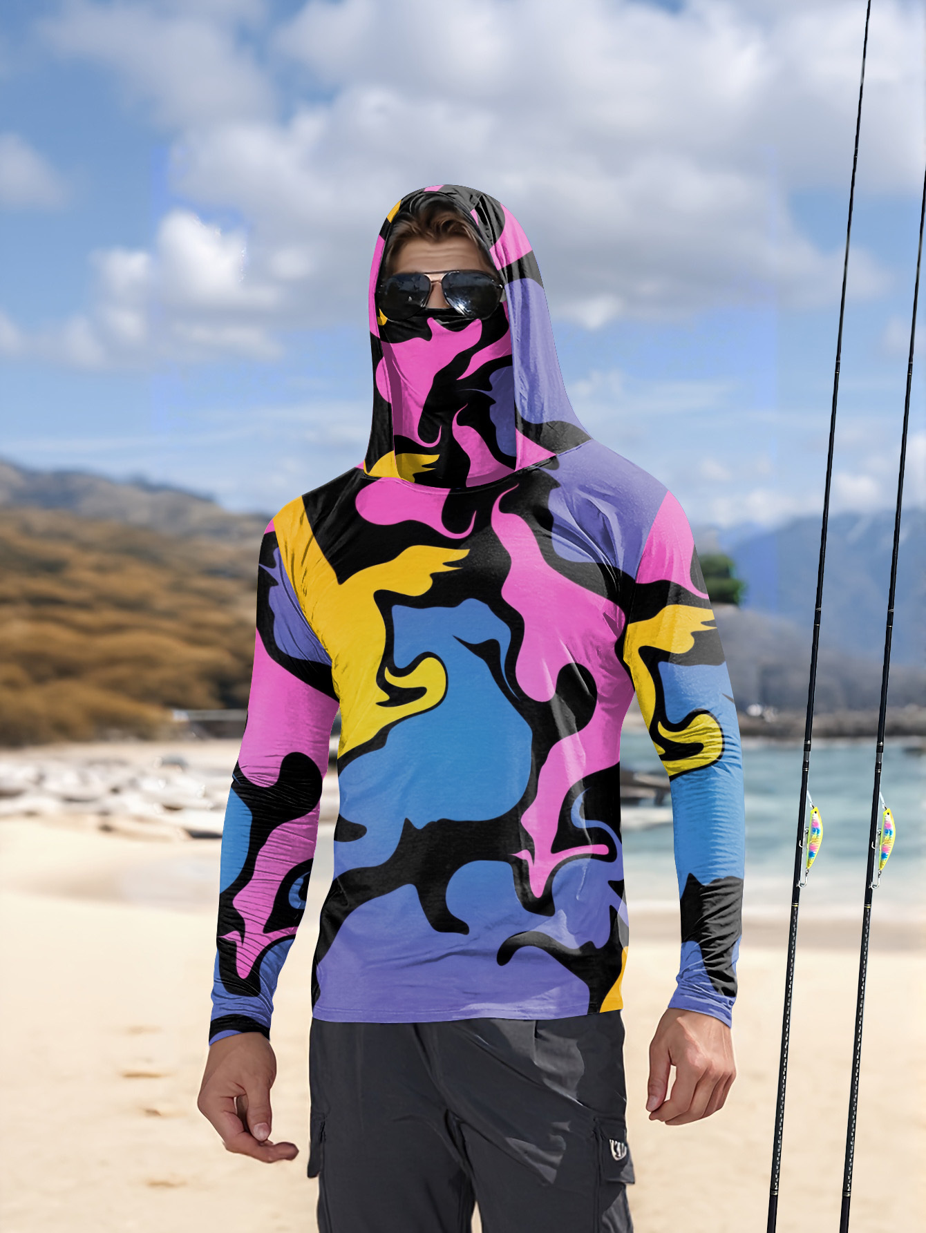 Outdoor Sports Leisure - 2026年夏ベストセラー アウトドアレジャースポーツファッション 快適でシンプルな柄プリント メンズ長袖シャツ