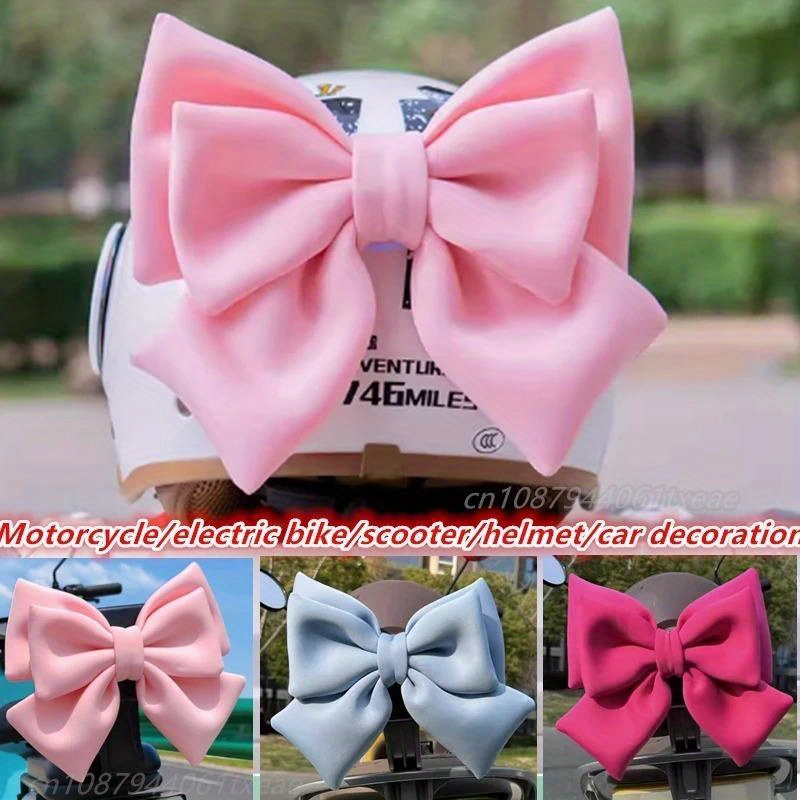 Equestrian Helmet - 1pc 弓型ヘルメット装飾かわいい弓型飾りオートバイ電動自転車スキーヘルメット乗馬アクセサリー女性用