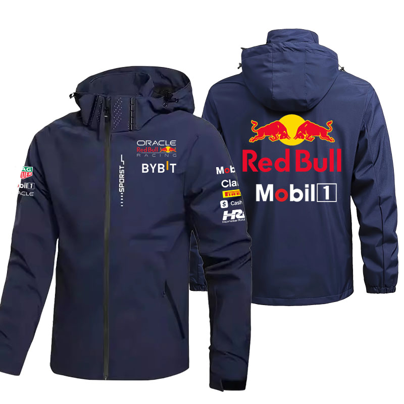 レッドブルロゴアウトドアメンズ防水レインコート軽量ジャケット - Outdoor Sport Logo のレビューと価格