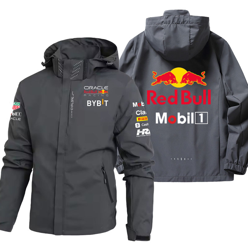 レッドブルロゴアウトドアメンズ防水レインコート軽量ジャケット - Outdoor Sport Logo のレビューと価格