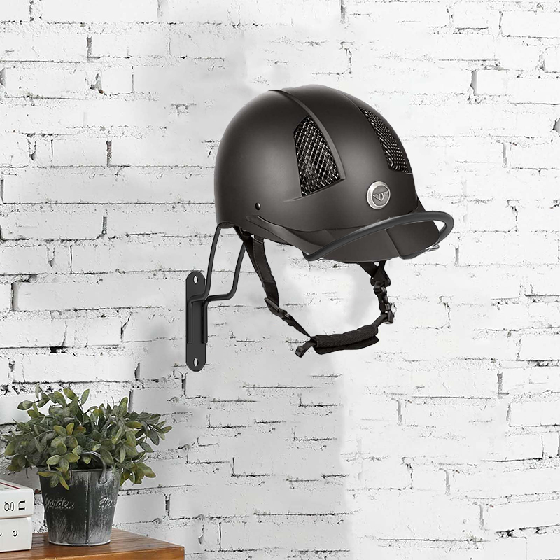 1 個壁掛けヘルメットホルダーフック金属帽子ホルダー収納とデ - Equestrian Helmet のレビューと価格