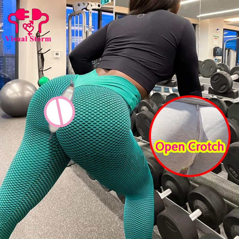 女性用セクシーオープン クロッチ レギンス、隠しジッパー付き - Outdoor Sport Leggings のレビューと価格