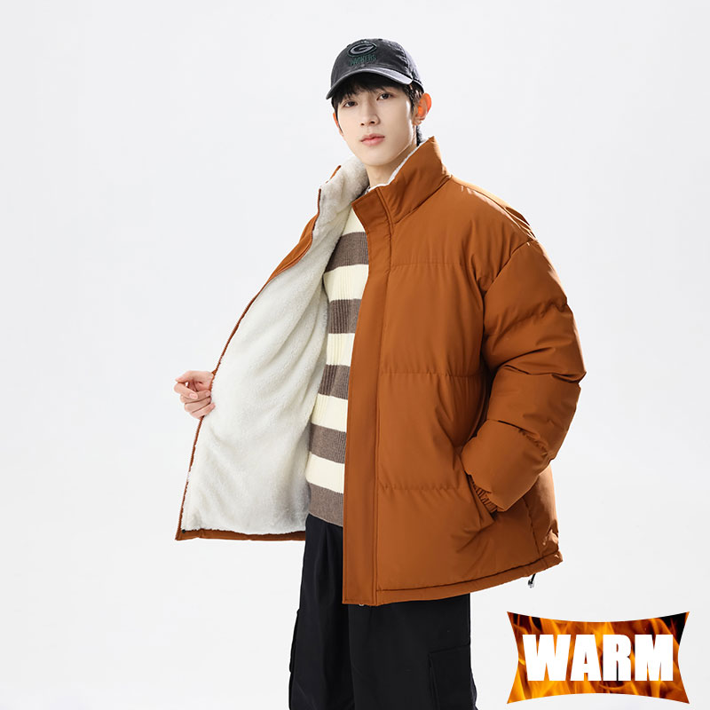 冬用アウトドアジャケット 防風 スタンドカラー 暖かい 無地 - Outdoor Sport Winter Jacket のレビューと価格