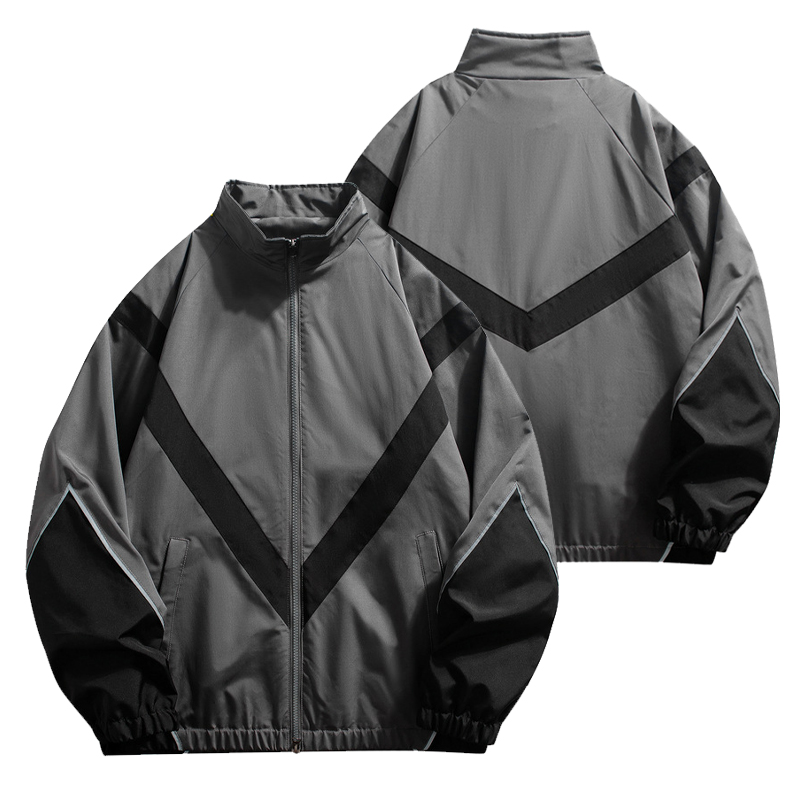 メンズジッパー付きスタンドカラーレーシングジャケット、ハイス - Outdoor Sport Logo のレビューと価格
