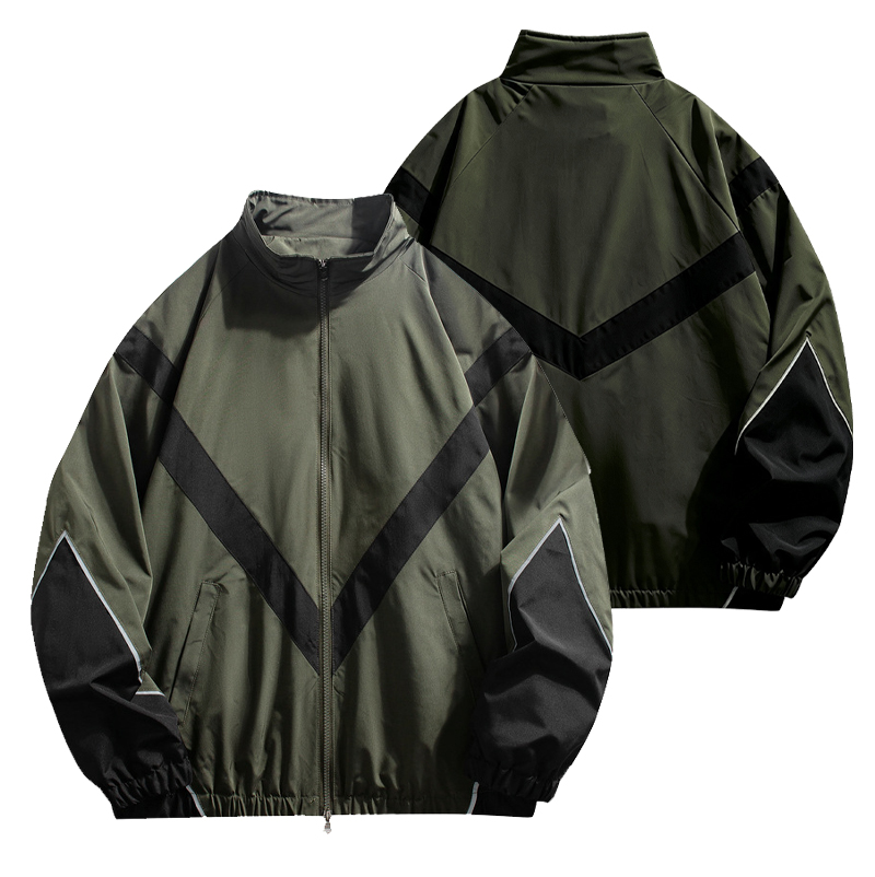 メンズジッパー付きスタンドカラーレーシングジャケット、ハイス - Outdoor Sport Logo のレビューと価格
