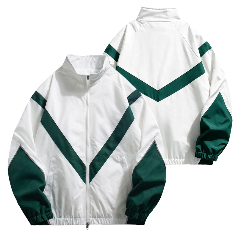 メンズジッパー付きスタンドカラーレーシングジャケット、ハイス - Outdoor Sport Logo のレビューと価格