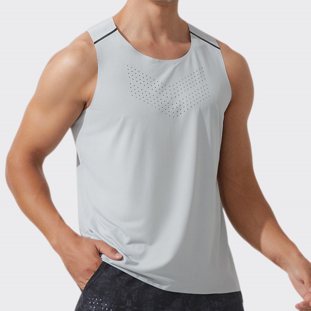 男性ジムベスト速乾性ランニングワークアウトノースリーブシャツ - Outdoor Sport Logo のレビューと価格
