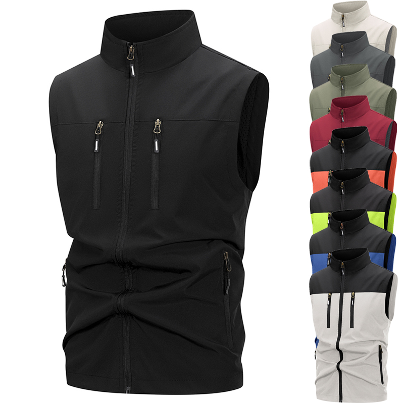 メンズ軽量ソフトシェルベスト ジッパーポケット付き 防風 ノ - Outdoor Sport Winter Jacket のレビューと価格