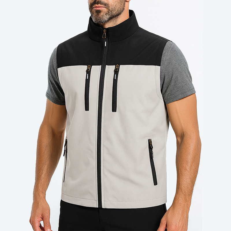 メンズ軽量ソフトシェルベスト ジッパーポケット付き 防風 ノ - Outdoor Sport Winter Jacket のレビューと価格