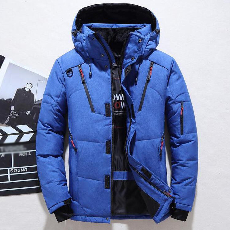 ダウンジャケット男性冬男性ホワイトダックダウンジャケットフー - Outdoor Sport Winter Jacket のレビューと価格