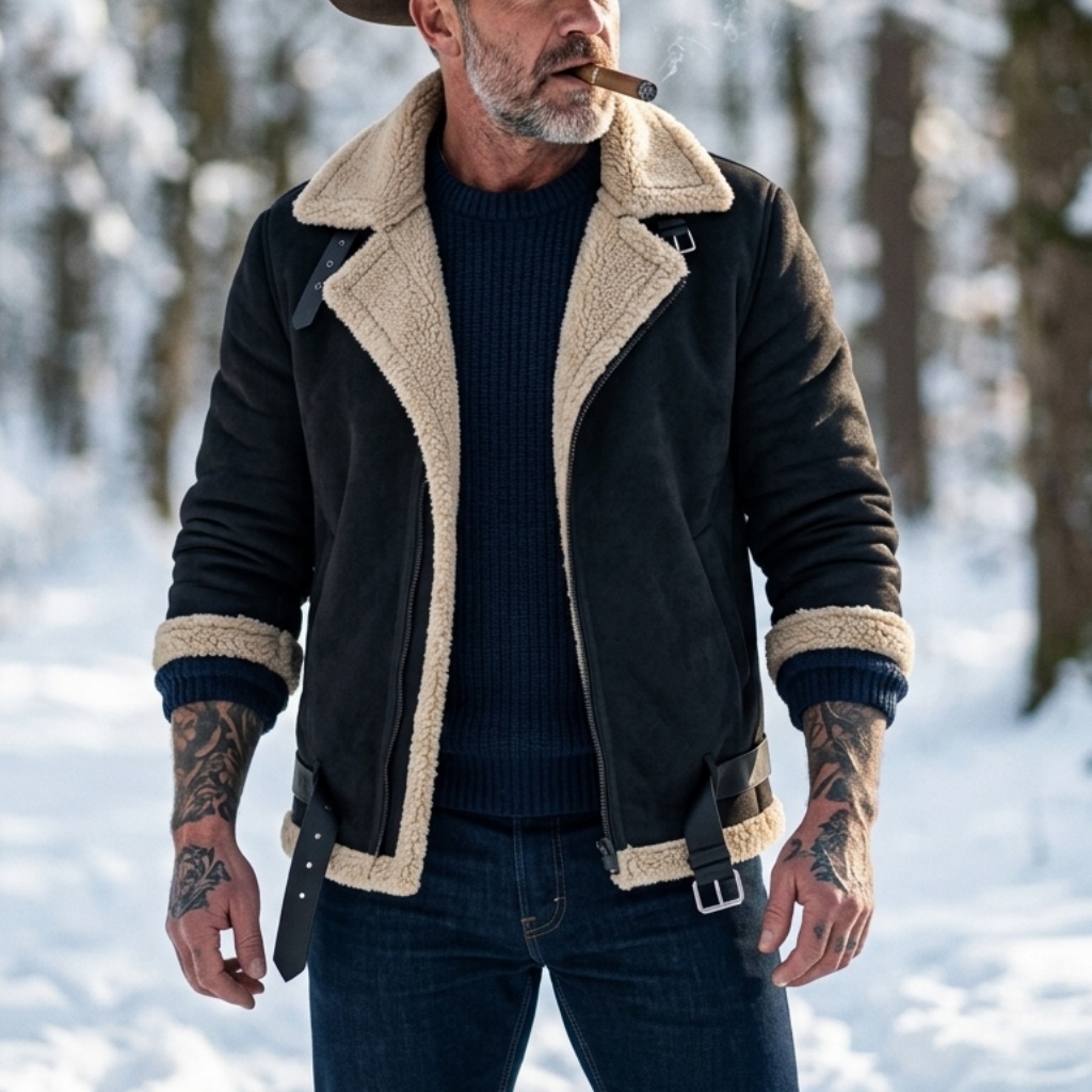 男性冬フェイクスエードジャケットフリース裏地付き暖かい豪華な - Outdoor Sport Winter Jacket のレビューと価格