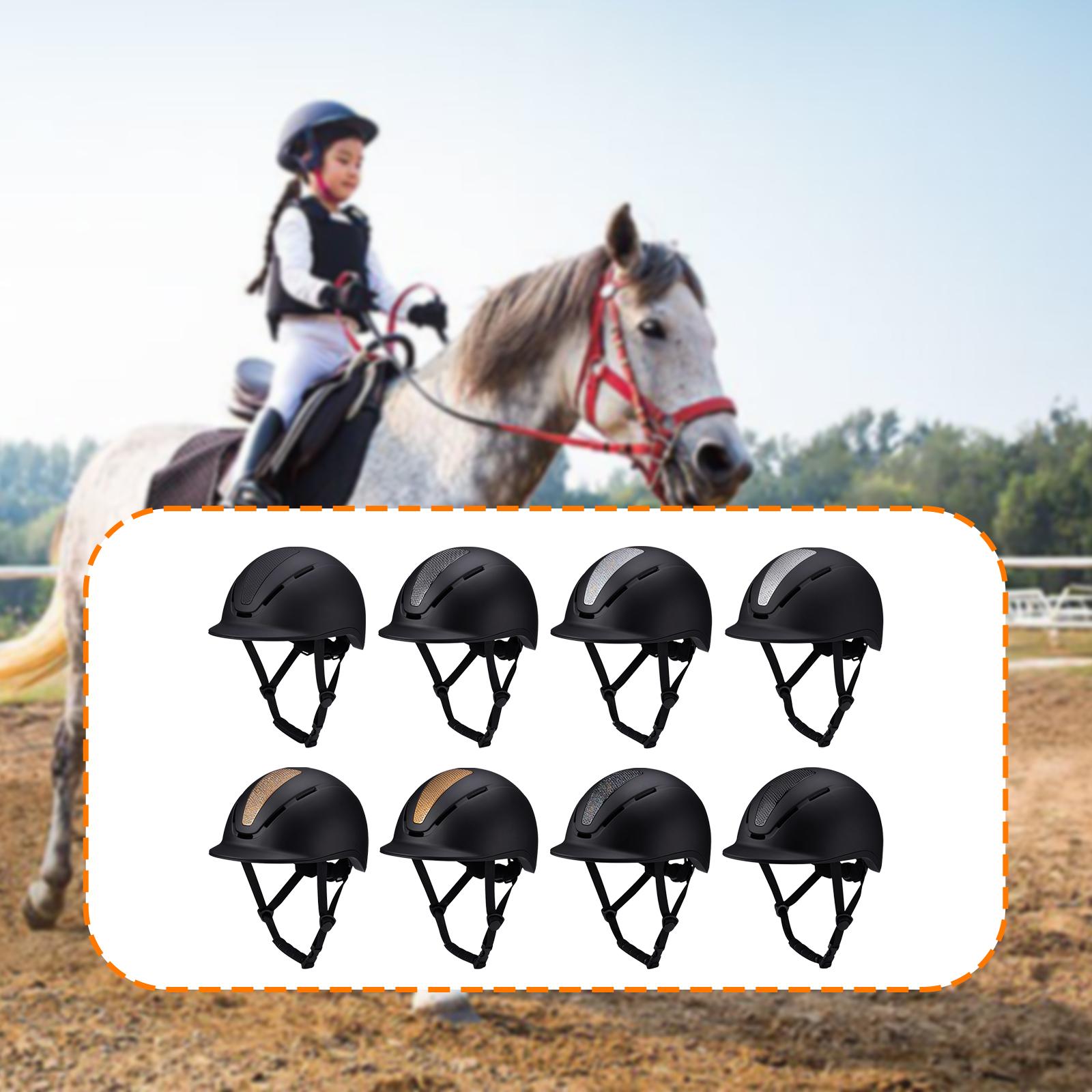 調節可能な乗馬用ヘルメット、顎紐付き、クラシックな安全ヘッド - Equestrian Helmet のレビューと価格