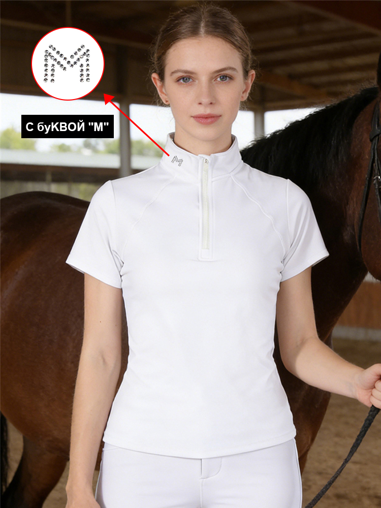 M ロゴ乗馬半袖トップス速乾性女性乗馬ポロ Tシャツノーブル - Polo Shirt Equestrian のレビューと価格