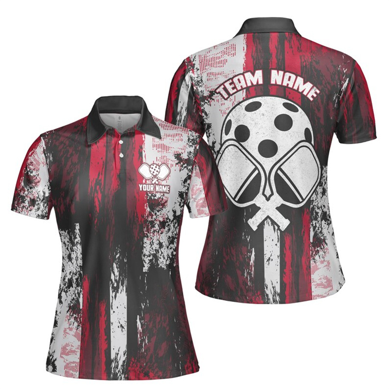 夏のアウトドアスポーツピックルボールグラフィックポロシャツ男 - Outdoor Sport Name のレビューと価格
